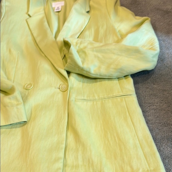 H&M Vibrant Light Green Blazer - Picture 5 of 7